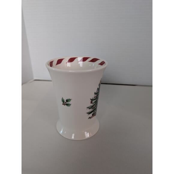 1998 Spode Christmas Tree Candy Cane Pedestal Mug Flared Rim. - Picture 4 of 11